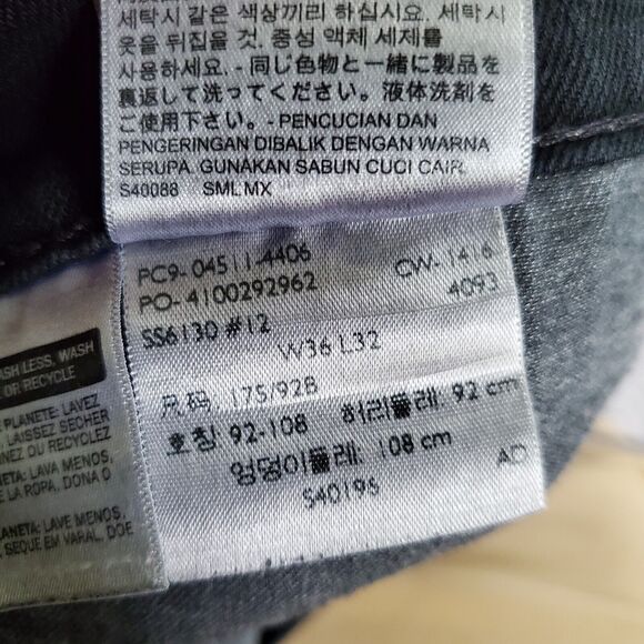 Levis 511 Jeans Mens 36x32 black Slim Straight Stretch Denim - Picture 14 of 14